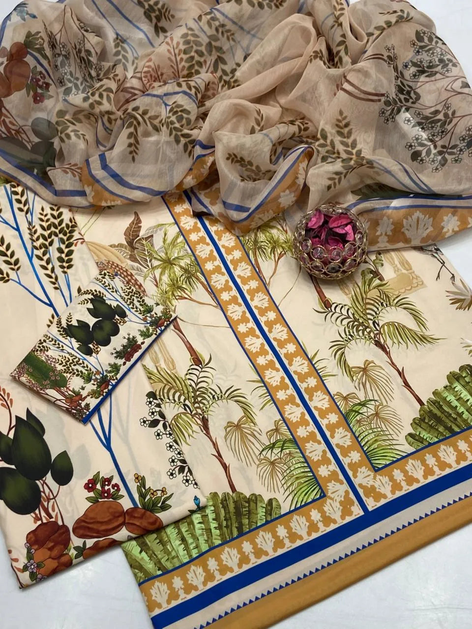 Swiss monal lawn 3 pc